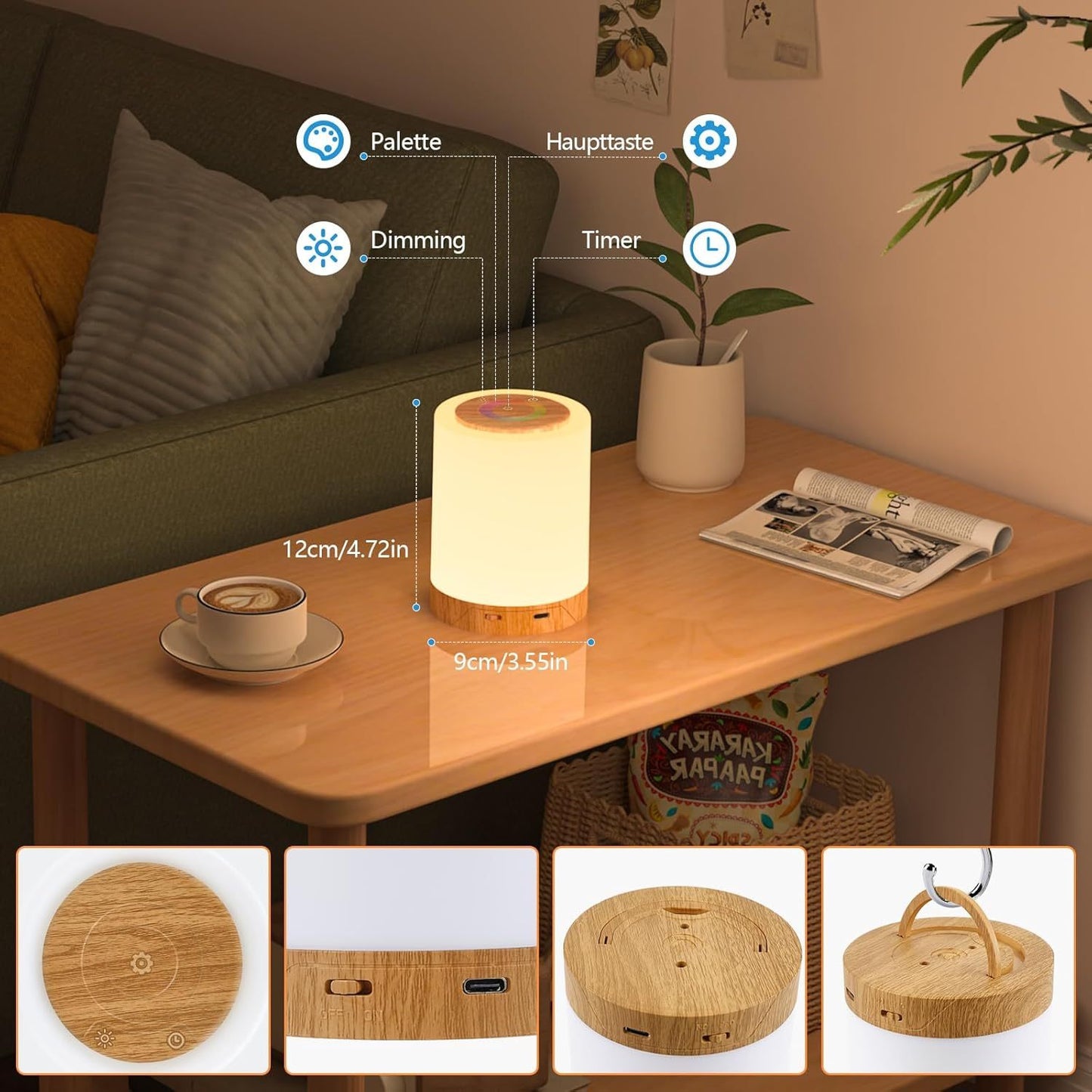 LUMINA TOUCH™ – Smarte LED Stimmungs-Nachtlampe (2er Set)