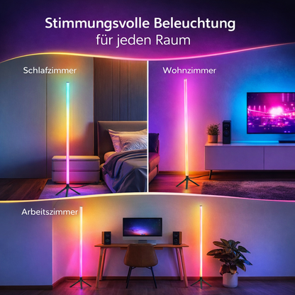 RGB Ambient Stehleuchte 120 cm – Smart LED Lampe mit Fernbedienung