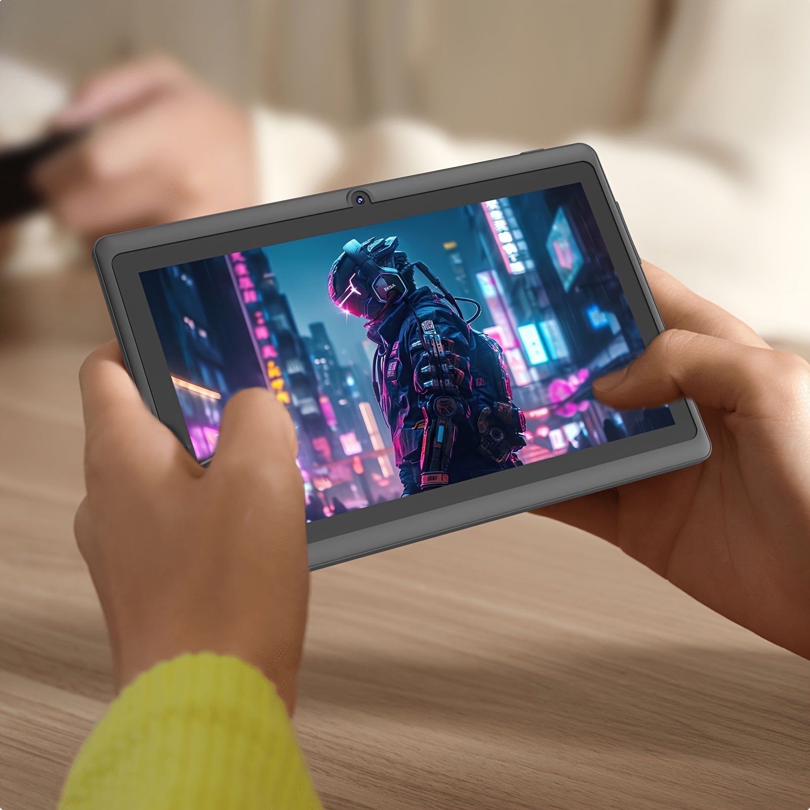 PRITOM 7-Zoll-Android-13-Tablet mit Schutzhülle, 4 GB (2 GB + 2 GB erweitert), 32 GB ROM mit Quad-Core-Prozessor, Unterstützung für Speicherkarten, 1 TB Erweiterung, HD-IPS-Display, zwei Kameras, zwei WLAN (2,4 G + 5 G), T