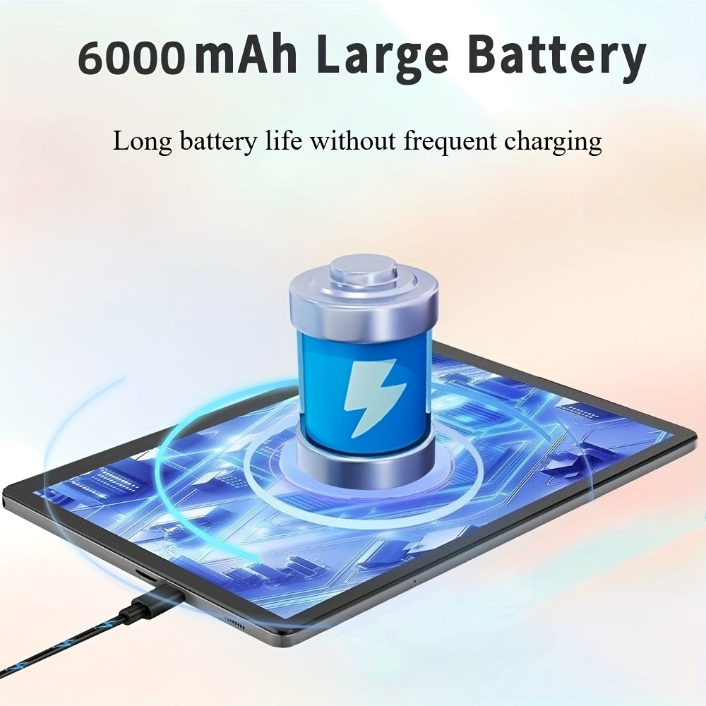 Tablet Computer, 10.95 Inch Display Screen, Android 15 Operating System, Including Protective Case, 12GB RAM (6GB+6GB Expansion), 128GB ROM, Dual Cameras (5MP+13MP), Eight Core Processor, 1280x800 IPS High-definition Display