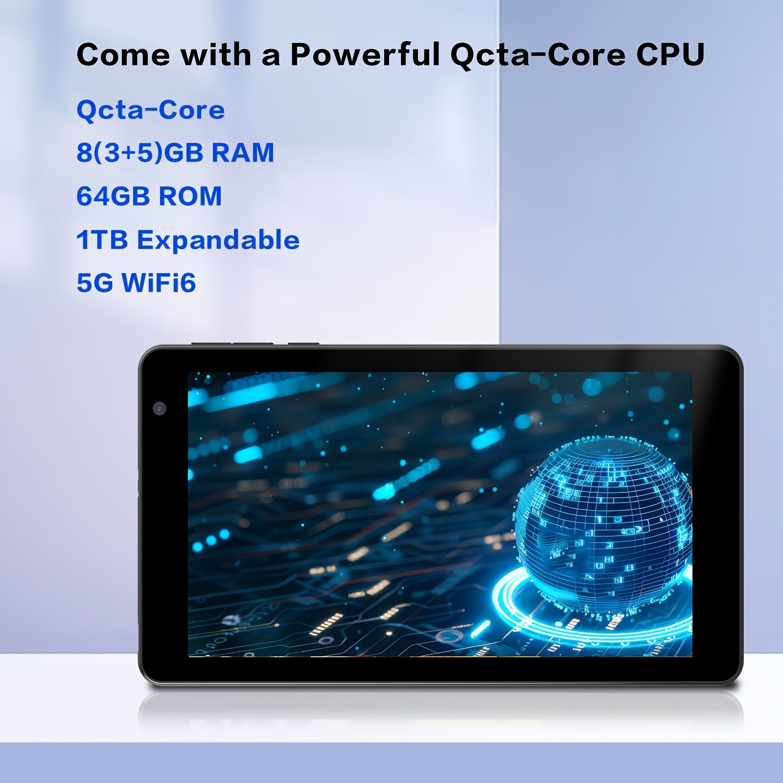 7 Inch Latest Android 14 Tablet, A523CPU Octa-core Processor, 8GB (3+5GB) RAM 64GB ROM, 1TB Of Extended Memory, 8MP Rear Camera, 5G Dual-band, Wifi6, 3500mah Tablet, 1024*600IPS