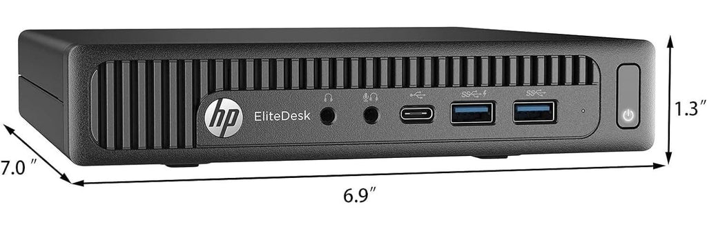 HP Elitedesk 800 G2 Desktop Mini PC, Intel Core I5-6600, 16 GB RAM, 512 GB SSD, US Keyboard (QWERTY), Wifi, Bluetooth, Windows 11 Pro (Refurbished)