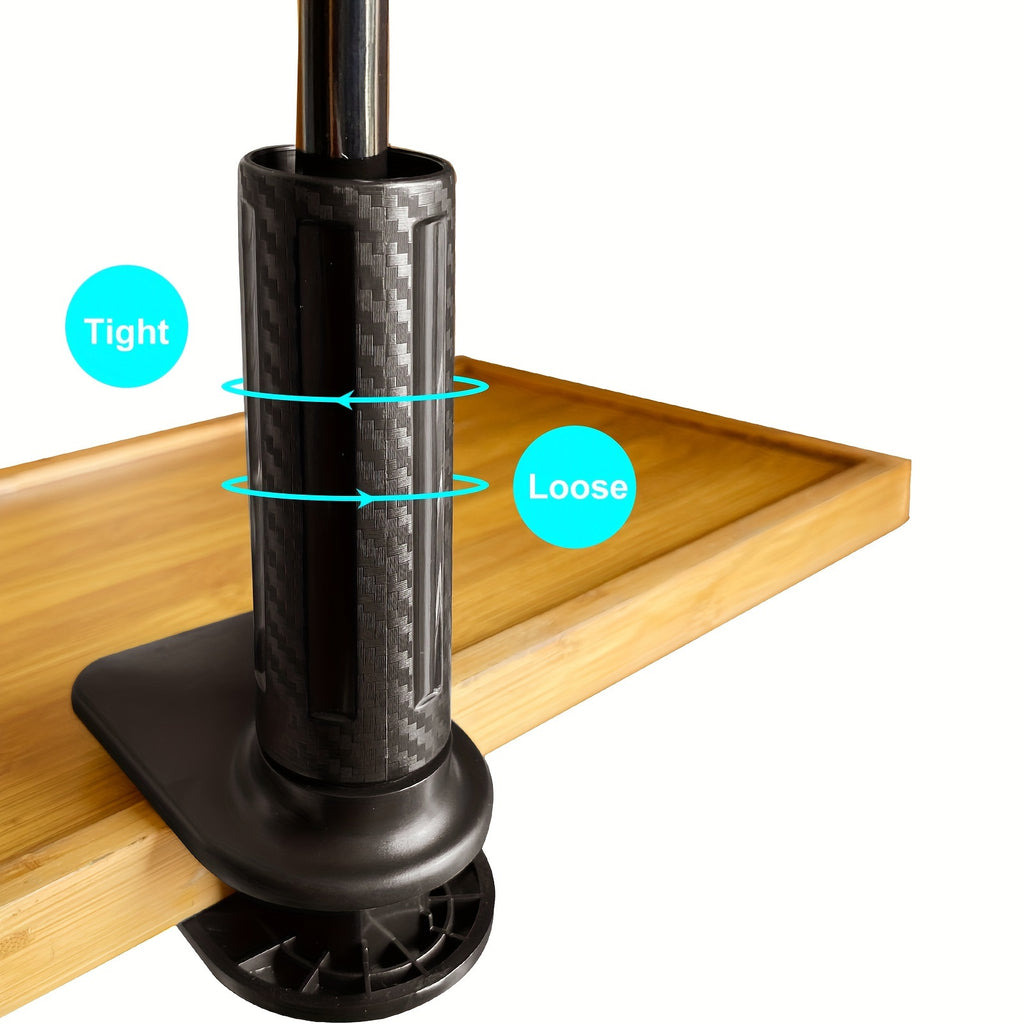 1 Upgraded Heavy-Duty Tablet & Phone Bedside Stand, Lazy Goose Neck Holder. 3D Rotating Long Arm Nightstand Mount for Phones and iPads. Universal Bracket for Online Classes Live Streaming