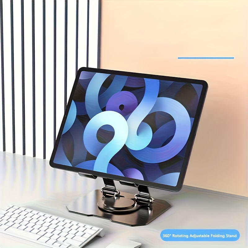 New Tablet Stand, Desktop Live Streaming Phone Holder, 360° Rotating Mobile Base Christmas Gift, Mobile and Tablet Supporter, Tablet Rotating Stand, Suitable for Tablets and Phones, Wide and Stable Tablet Holder, Car Rear Se