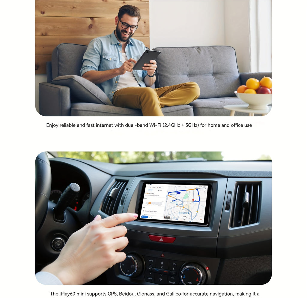 ALLDOCUBE iPlay 60 mini tablet 8.68 inch Android 15 Pad 90Hz display 4G LTE & GPS Widevine L1 12GB(4+8) RAM + 64GB ROM support expandable to 512GB Octa-Core Unisoc T606 CPU dual speakers lightweight