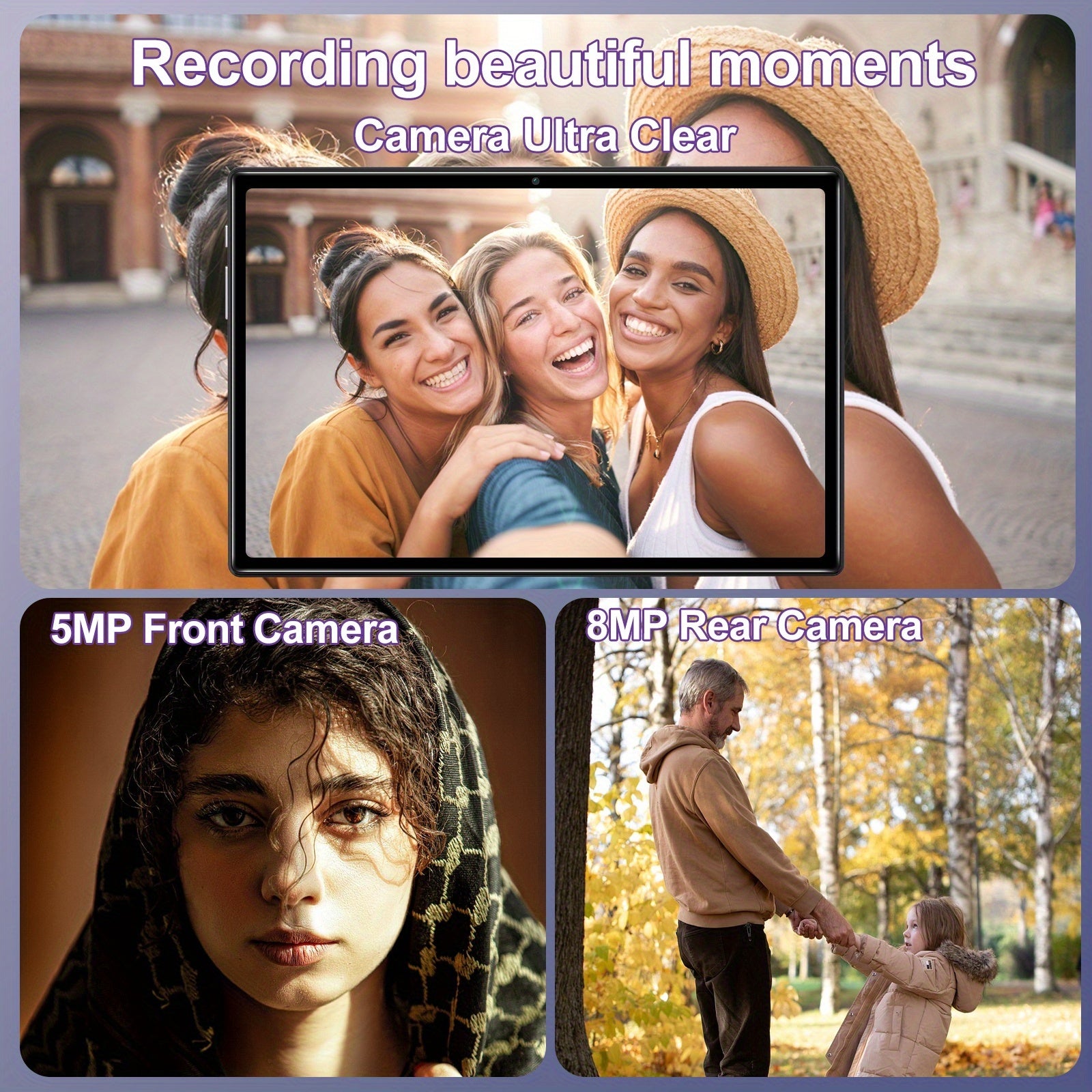 ZIOVO Newest Z168 10.1" 2-in-1 Tablet - FHD IPS Touch Screen, 22GB RAM (8GB+14GB Extended)+128GB ROM, With Case+Keyboard+Mouse+OTG, 2.0GHz Octa-Core, 8000mAh, Wi-Fi 6 & BT 5.0, 5+8MP Dual Camera, USB-C Port, Parental Control,