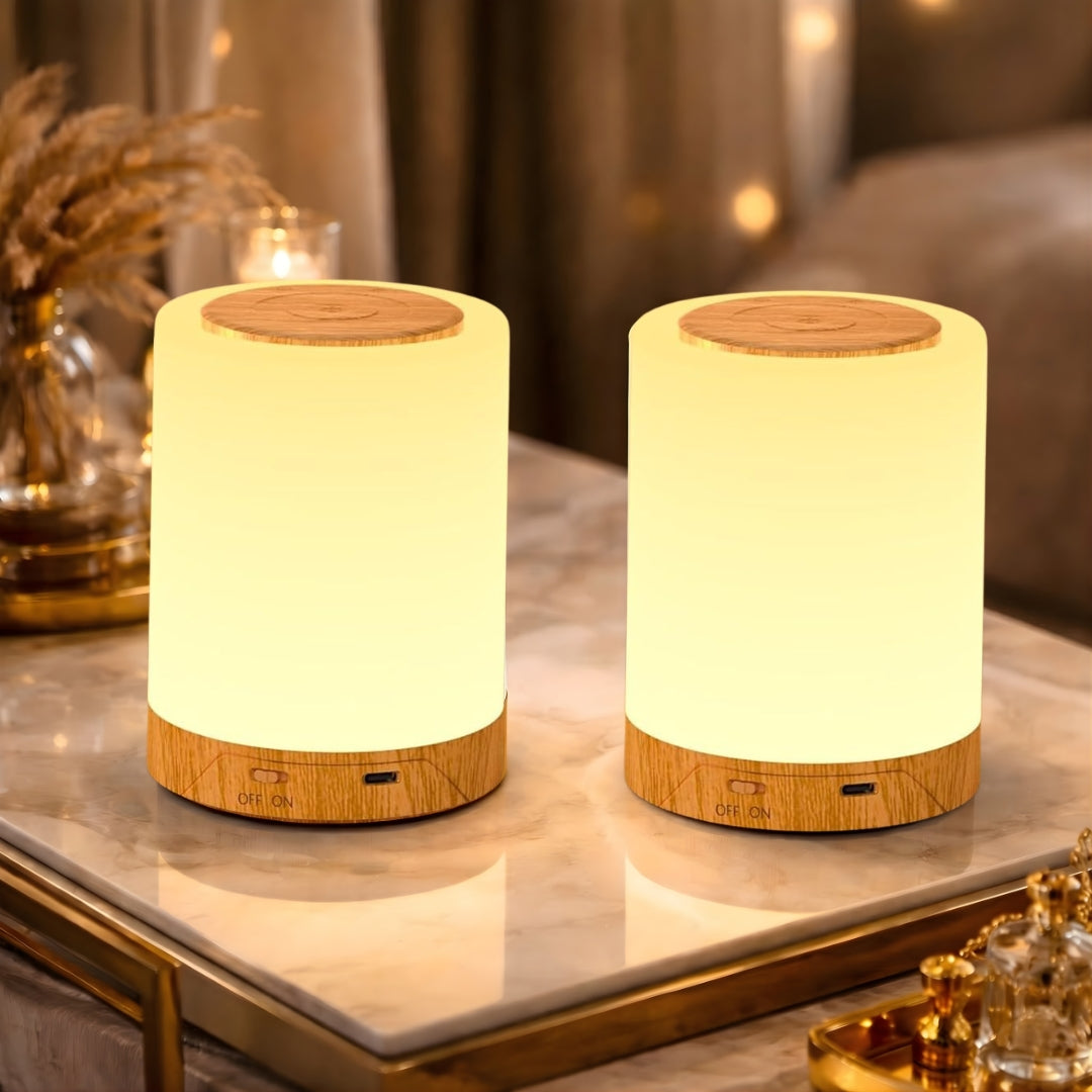 LUMINA TOUCH™ – Smarte LED Stimmungs-Nachtlampe (2er Set)