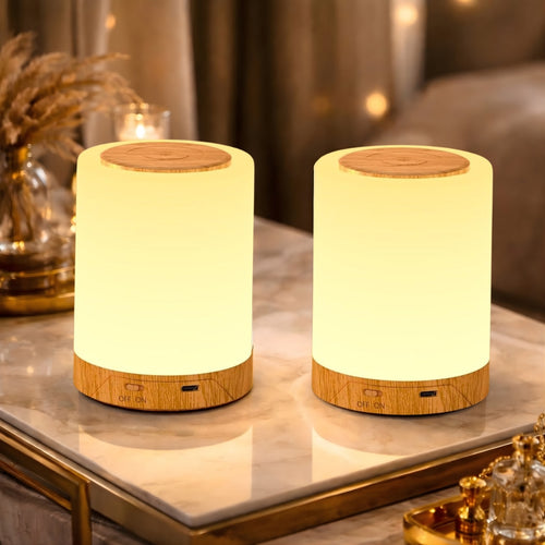 LUMINA TOUCH™ – Smarte LED Stimmungs-Nachtlampe (2er Set)