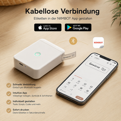 NiiMbot™ D110 – Kabelloser Mini Label Printer