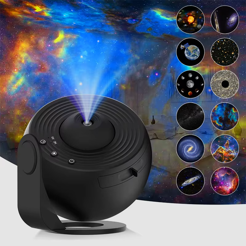 Galaxy Sternprojektor 360° – HD Planetarium mit 13 Filmscheiben