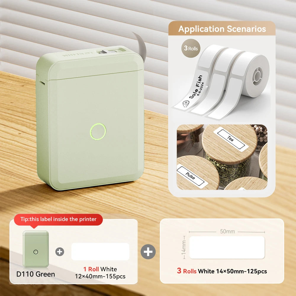 NiiMbot™ D110 – Kabelloser Mini Label Printer