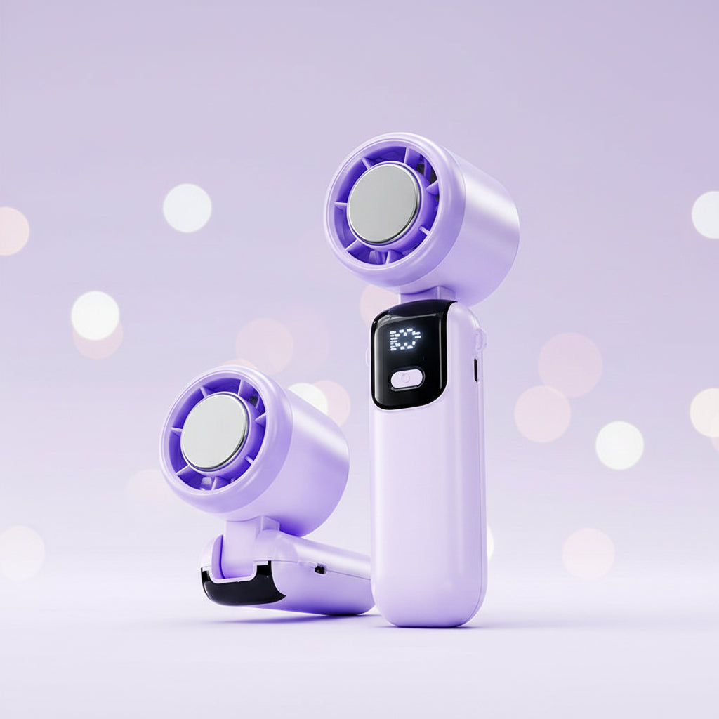 TurboBreeze™ S17 Handventilator mit Digitaldisplay – 100 Windstufen & USB-C