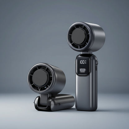 TurboBreeze™ S17 Handventilator mit Digitaldisplay – 100 Windstufen & USB-C