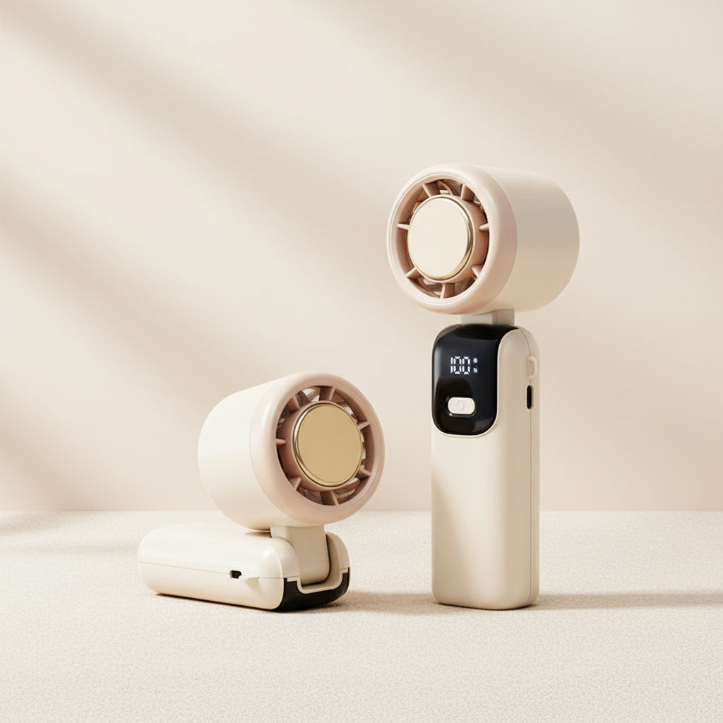 TurboBreeze™ S17 Handventilator mit Digitaldisplay – 100 Windstufen & USB-C