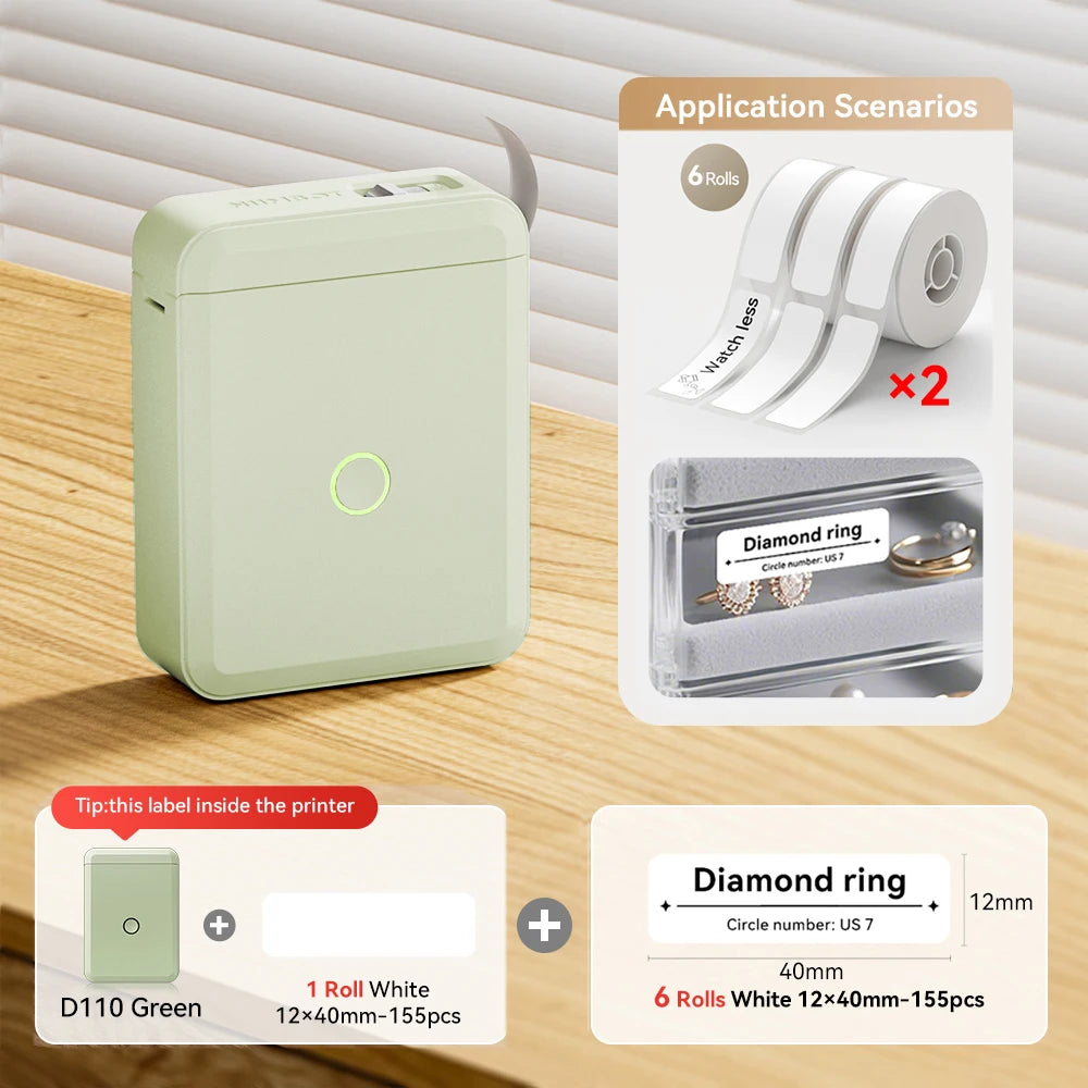 NiiMbot™ D110 – Kabelloser Mini Label Printer