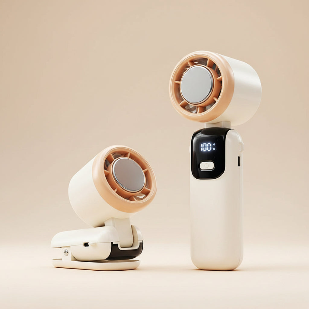 TurboBreeze™ S17 Handventilator mit Digitaldisplay – 100 Windstufen & USB-C