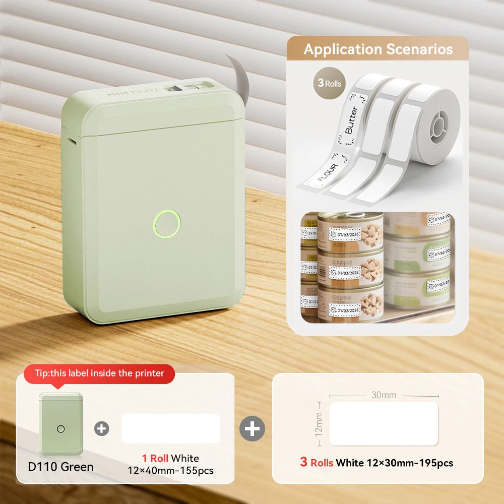NiiMbot™ D110 – Kabelloser Mini Label Printer