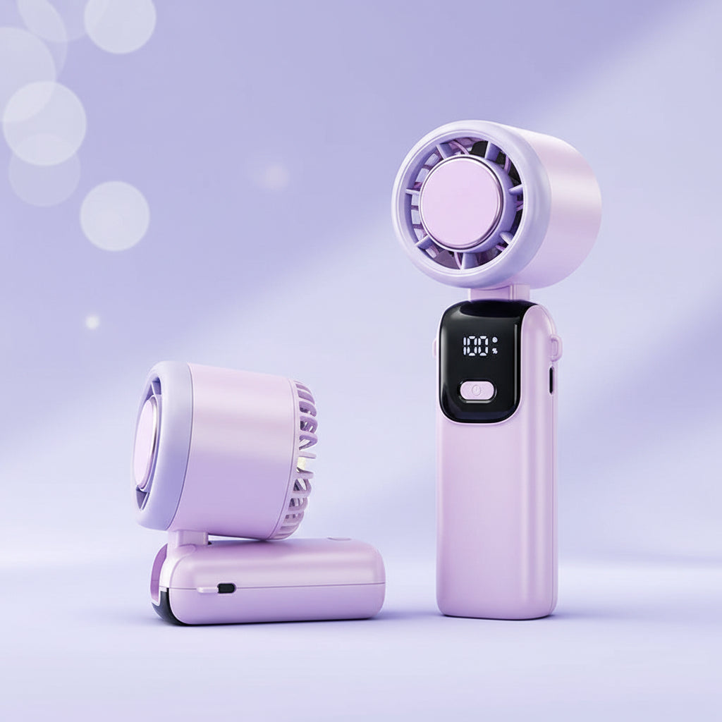 TurboBreeze™ S17 Handventilator mit Digitaldisplay – 100 Windstufen & USB-C