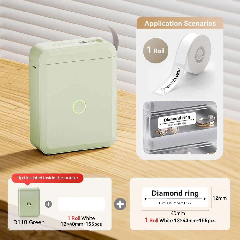 NiiMbot™ D110 – Kabelloser Mini Label Printer