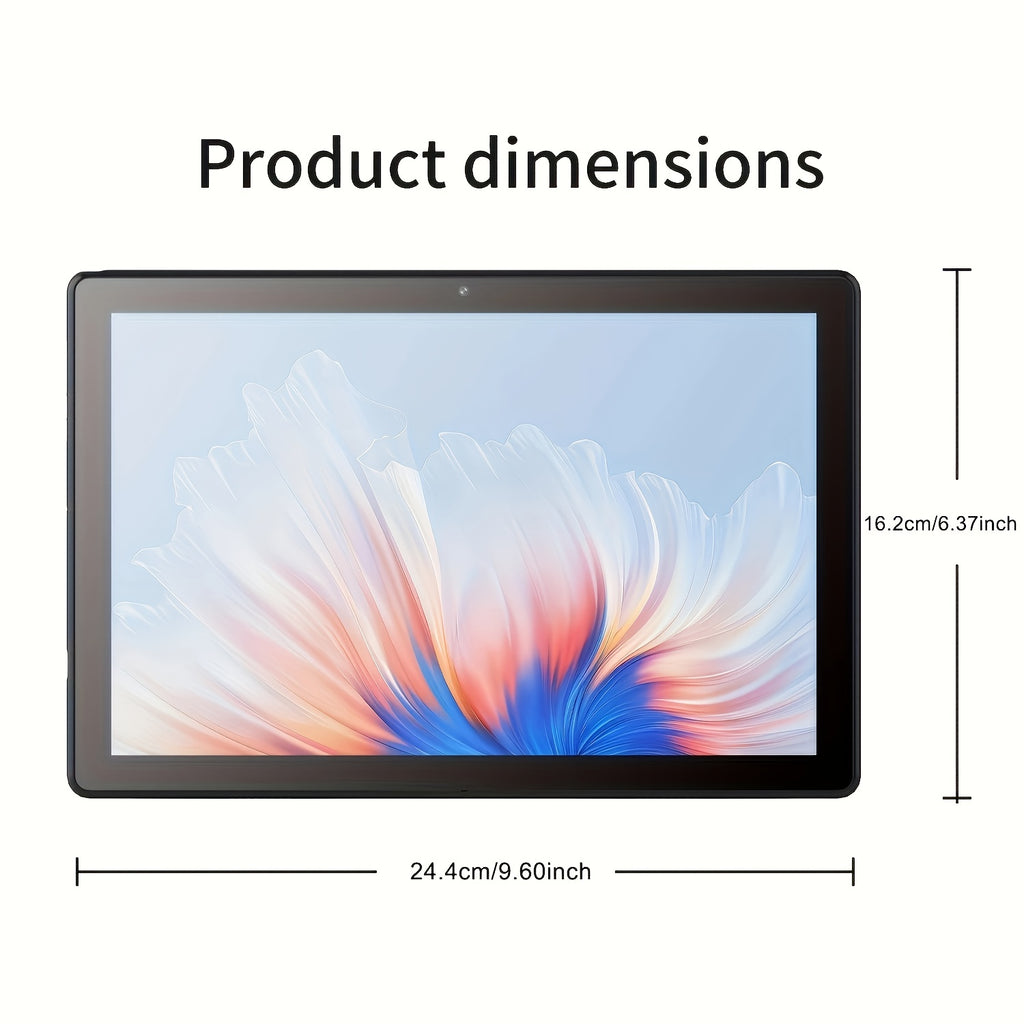 PRITOM 10.1-Inch Android 15 Tablet, 2-In-1 Tablet (Includes Keyboard, Mouse, Case, Stylus And Data Cable), 12GB (3GB + 9GB Expandable) RAM, 64GB Storage, Supports Up to 1TB Storage Expansion, 8 Million Pixel Camera, Dual-Band