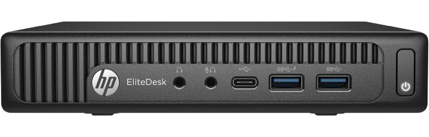 HP Elitedesk 800 G2 Desktop Mini PC, Intel Core I5-6600, 16 GB RAM, 512 GB SSD, US Keyboard (QWERTY), Wifi, Bluetooth, Windows 11 Pro (Refurbished)