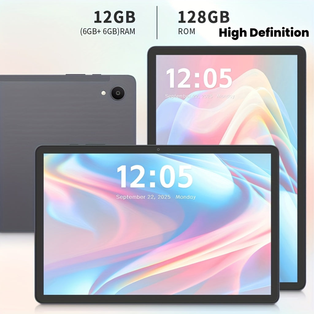 Tablet Computer, 10.95 Inch Display Screen, Android 15 Operating System, Including Protective Case, 12GB RAM (6GB+6GB Expansion), 128GB ROM, Dual Cameras (5MP+13MP), Eight Core Processor, 1280x800 IPS High-definition Display