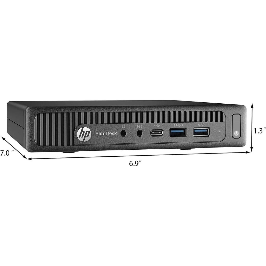 HP Elitedesk 800 G2 Desktop Mini PC, Intel Core I5-6600, 16 GB RAM, 512 GB SSD, US Keyboard (QWERTY), Wifi, Bluetooth, Windows 11 Pro (Refurbished)