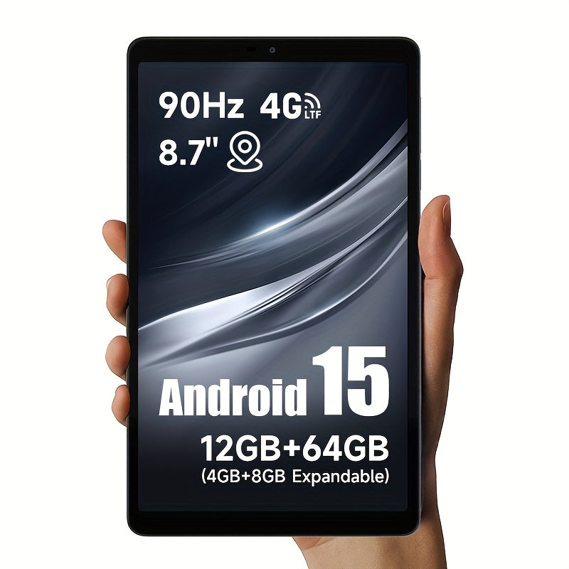 ALLDOCUBE iPlay 60 mini tablet 8.68 inch Android 15 Pad 90Hz display 4G LTE & GPS Widevine L1 12GB(4+8) RAM + 64GB ROM support expandable to 512GB Octa-Core Unisoc T606 CPU dual speakers lightweight