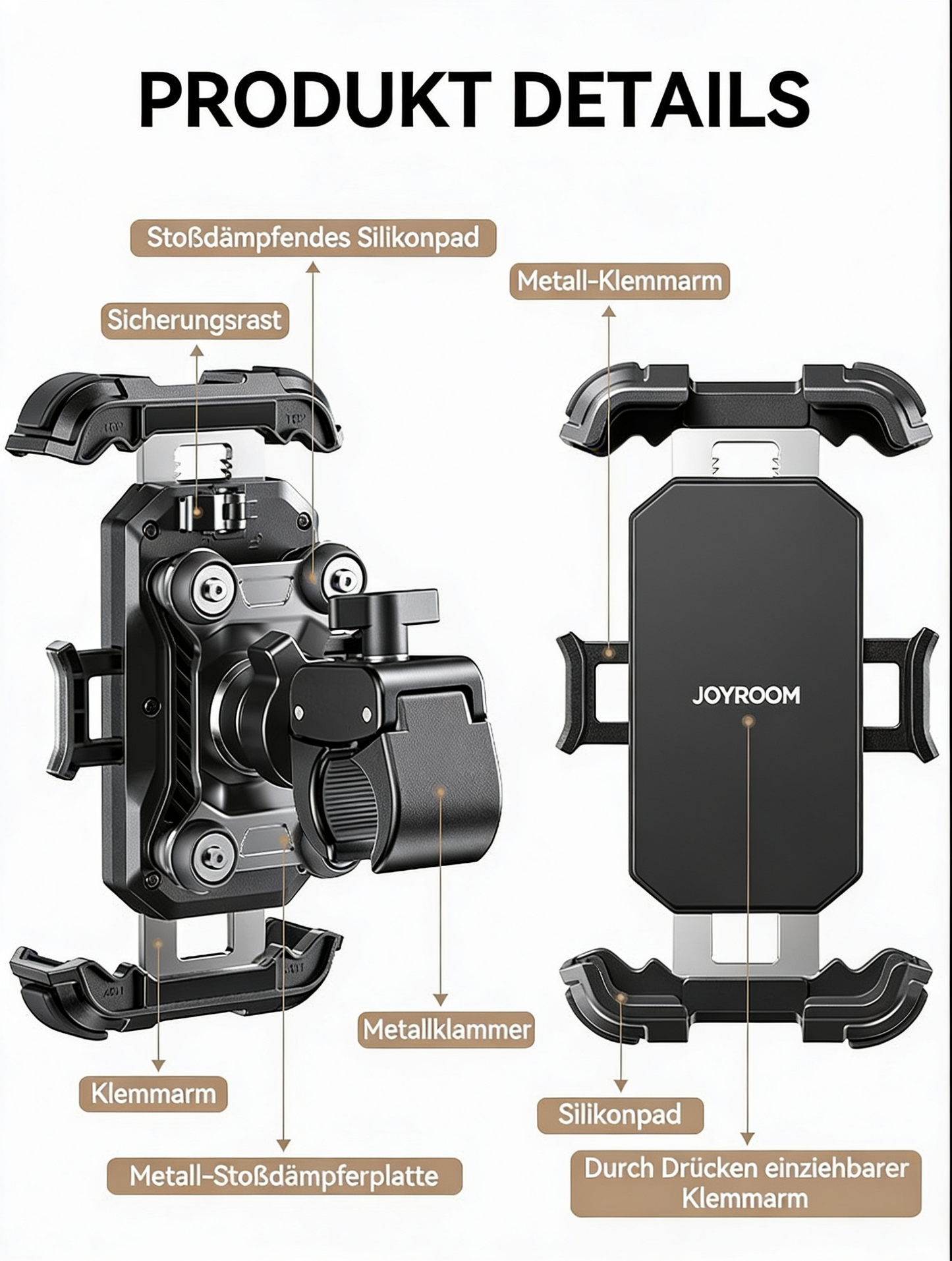 RideGrip™ – Premium Motorrad & Fahrrad Handyhalterung
