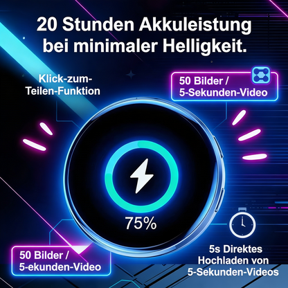 CyberBadge™ Smart Display Pin mit App-Steuerung